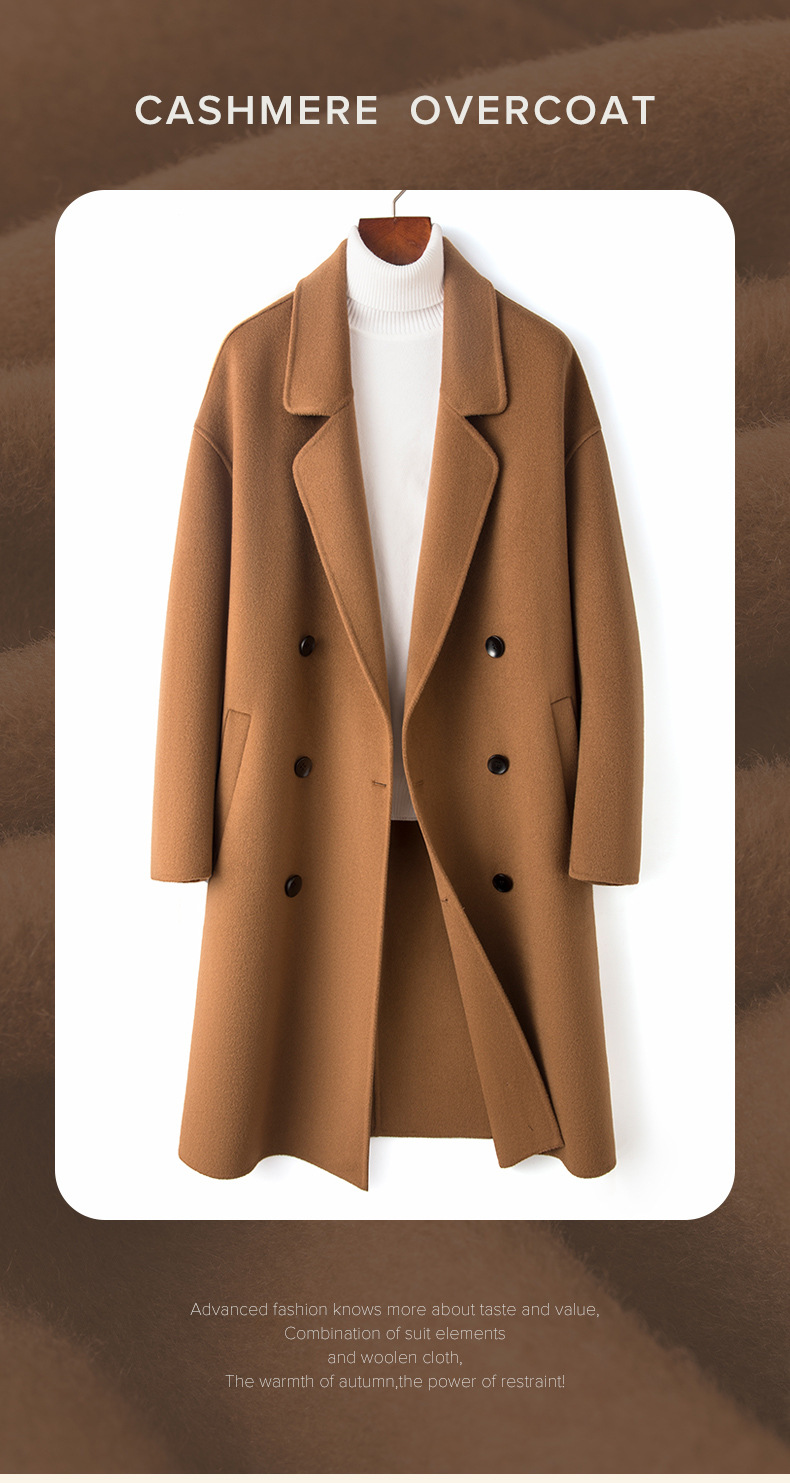Men's Overcoat Tailored Bespoke Thick Warm Single Breasted Long Coat For Men GARMENT DYED