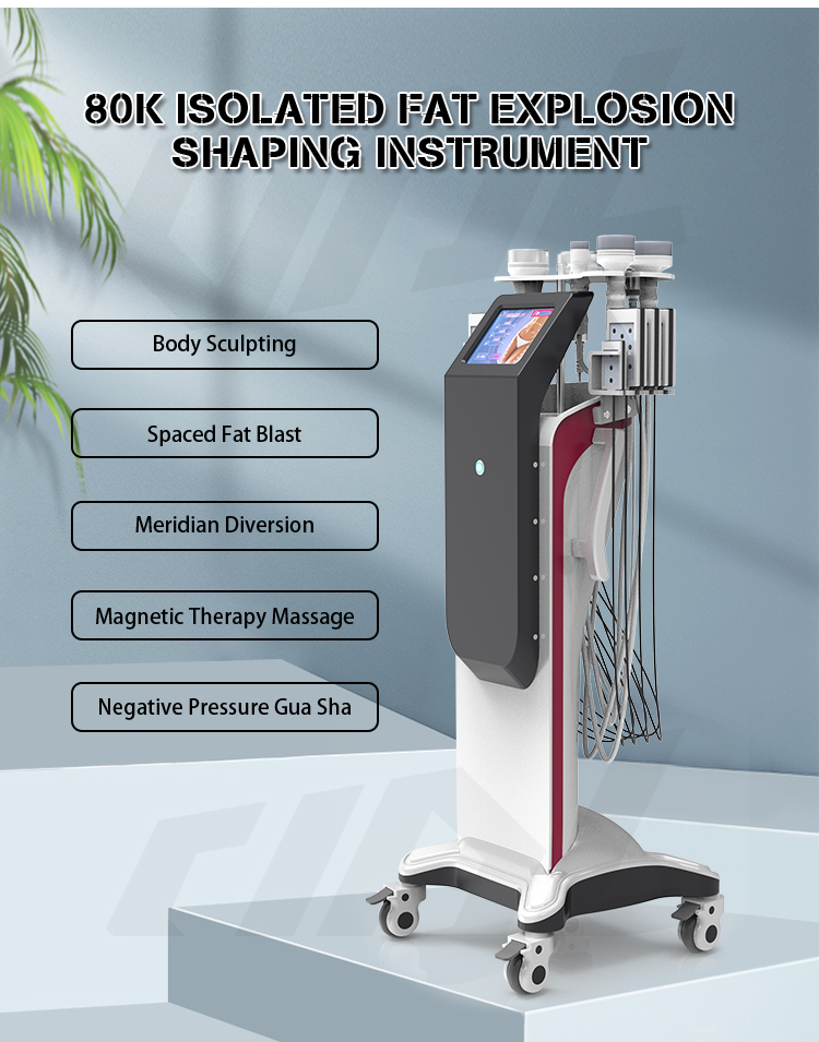 80K Vacuum Rf Slimming Weight Loss Body Slimming Machine Skin Tightening Wrinkle Removal 3D Cavitative Machine
