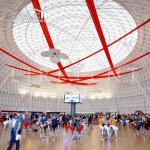 60m Diameter Geo Dome Tents Waterproof Metal Frame