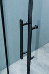 Sliding Shower Doors 120*190cm Size Tempered Glass And Aluminium Black Frame
