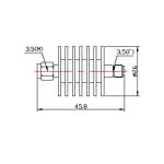 Al Cavity 10 W Coaxial Fixed Attenuators DC - 26.5 GHz 3.5 mm Audio Attenuator