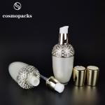 30ml 50ml Luxury Plastic Lotion Bottles Cosmetic Acrylic Spray Bottle With Gold