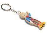 Wholesale Customized 3D Relief Soft PVC Keychain, Fitted With Nickel Plated
