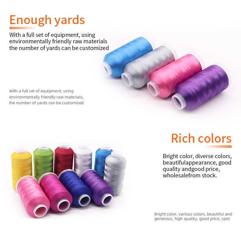 125G Embroidery Thread 120D 5000Y Polyester Thread for High Speed Embroidery Machine