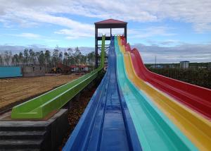 Quality Fiberglass Colorful Water Slide Outdoor Long Multi Lane For Racing wholesale