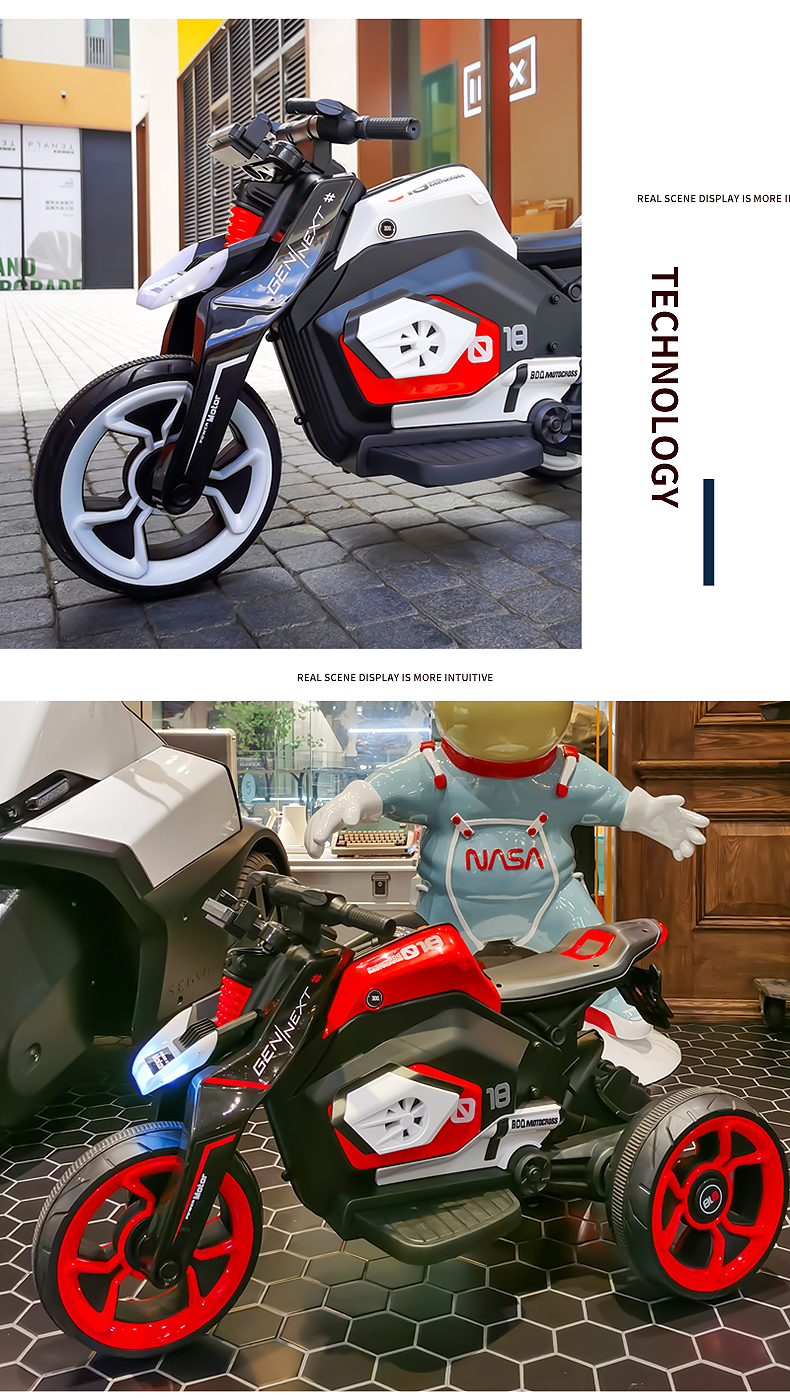 G.W. N.W 14.8/12.5kg 12V Battery Children Three Wheel Electric Motorcycle Car for Kids