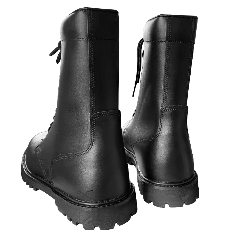 Long Cowhide Leather Protective Boots with Hard Toecap and Smashing Rubber Sole Warm-Keeping