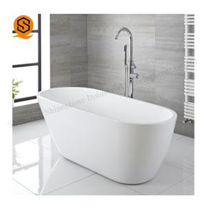 Quality Italy Style Artificial Stone Bathtub White Freestanding Bath wholesale
