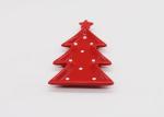 Novelty Hand Painted Christmas Tree Dinner Plates Dolomite Candy Dish