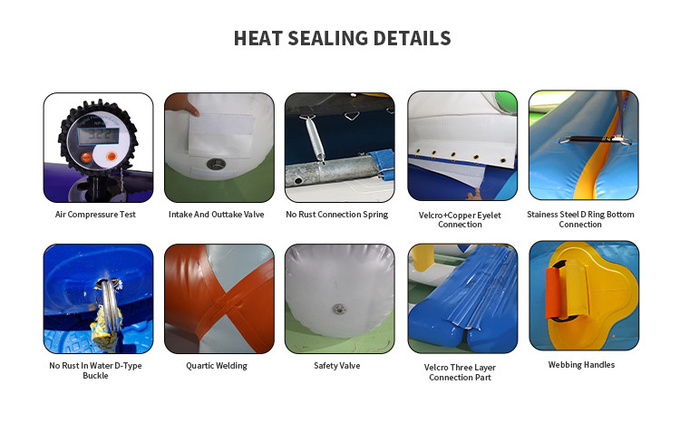 Factory Giant Colorful Floating Inflatable Water Park With Climbing Wall And Slides