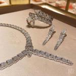 18k Solid Gold Snake Bangle Natural Diamond Replica Jewelry SERPENTI Bracelet