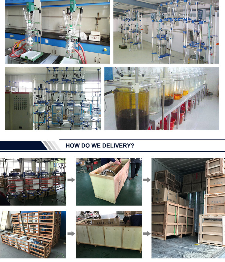 Agitating Lab Glass Reactor , Double Layer Glass Reactor With 3 Way Cow Adapter