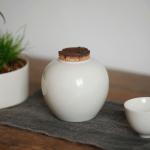 0.35*0.24*0.39in Tapered Natural Cork Lids Vase Ceramic Jar BSCI