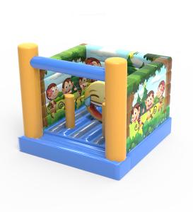Quality Small Commercial Grade Inflatable Monkey Bouncy Castle 4*4*4m wholesale
