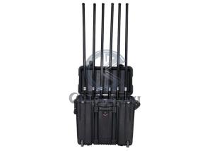 Quality Pelican Case 4 Cooling Fans 200W Drone Signal Jammer 2500MHz wholesale