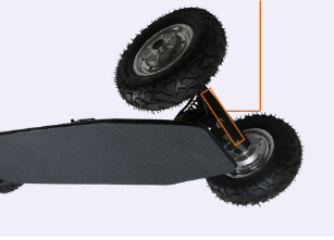 Long Range Off Road Electric Skateboard 1650W*2 Good Elasticity High Grade Maple