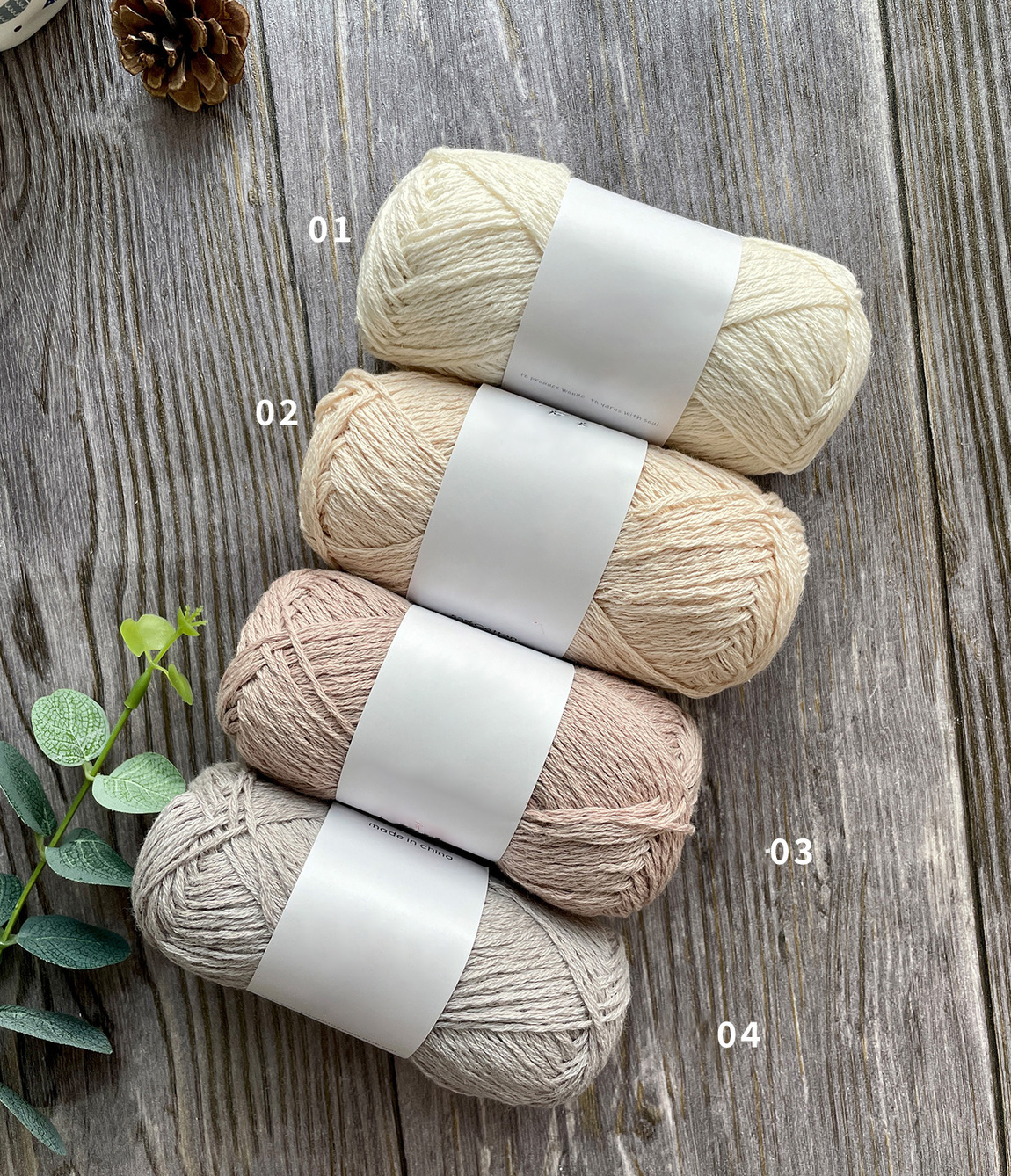 Alkaliproof Crochet Linen Tape Yarn Ball Anti Bacteria Recyclable