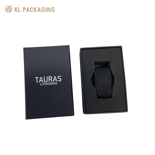 Luxury Custom Logo Black Lid And Base Rigid Boxes Paper Box Cardboard Paper