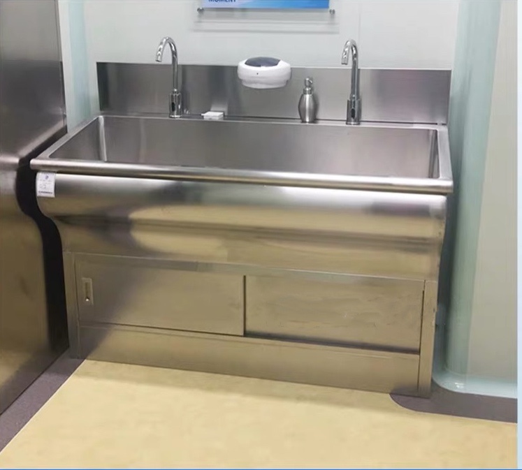 1.5mm Medical Stainless Steel Sink 500ml/H Medical Wash Hand Basin SUS304