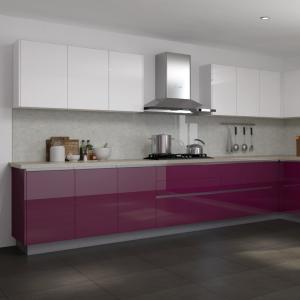 Quality Modern Plywood Assembled Cabinets Laminate Kitchen Cabinets With Sintered Stone wholesale