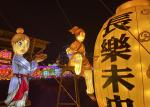 Handmade Fabric Chinese Lanterns Custom Golden Yellow Wine Lanterns Show Folk
