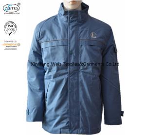 Quality Blue Cotton Anti Static Flame Retardant Jacket / Insulated Fr Winter Coat Protective wholesale