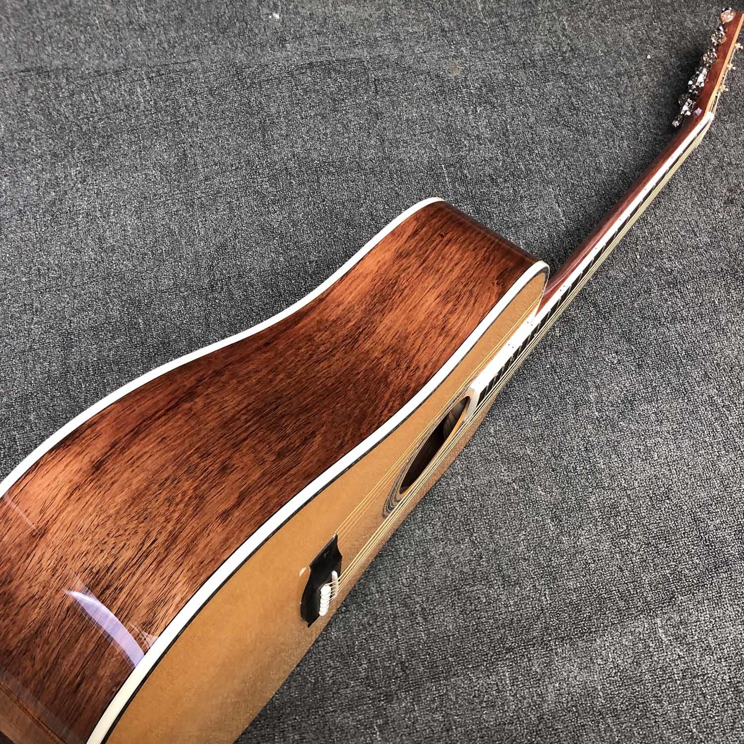 Custom 41 Inch J-45 Honduras Wood Acoustic Guitar, SOLID BACK SIDE