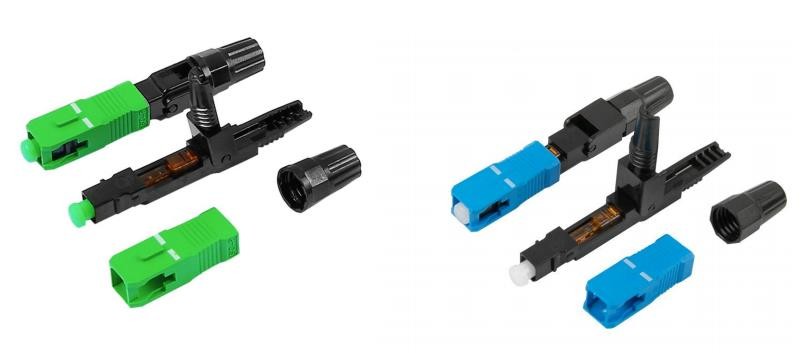 SC APC UPC Fiber Optic Fast Connector 2x3mm Flat Drop Cable 55mm 60mm