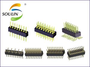 Quality Right Angle Round 1.27 Mm Male Header Plastic Waterproof Gold Plated wholesale