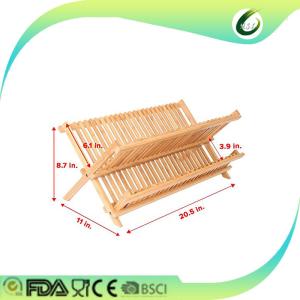 Quality Wood bamboo dish rack with utensil holder for the kitchen wholesale