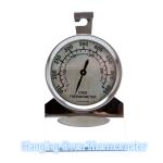 58mm Diameter Hanging Oven Thermometer Stainless Steel Glass Lens Inside