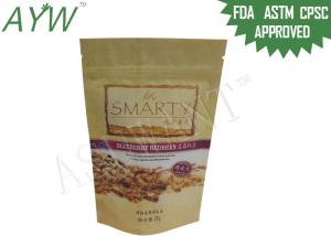 Quality 320g Kraft Paper Mylar Food Bags For Nutrient Blueberry Redbean Oatmeal wholesale
