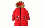 Fashion Casual Children's Winter Clothes red Girls Long Puffer Jacket