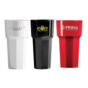 Quality Tall Hiball Polycarbonate Plastic Tumbler Glasses 14oz Red Black White wholesale
