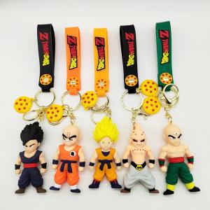 Quality OEM Cartoon 3D Kawaii Sun Wukong Anime Character Keychain 3D Cartoon Pvc Keychain wholesale