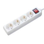 3x4 Power Cable Extension Cord Universal Socket 4 Gang Electric Extension