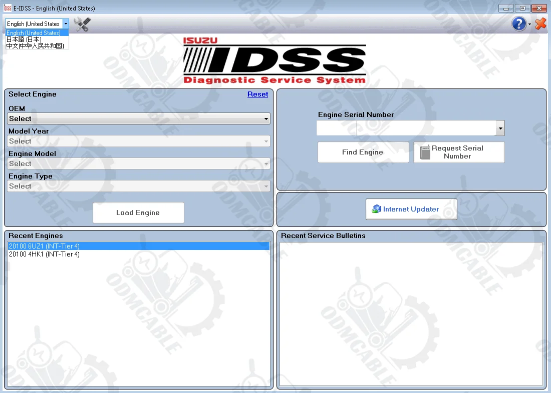 for ISUZU IDSS Diesel engine truck diagnostic scanner for isuzu g-idss e-idss diagnostic scanner with CF53 laptop