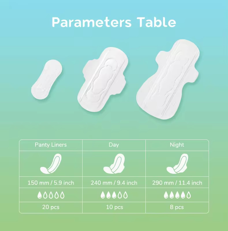 Women Disposable Ultra Long High Absorbency Sanitary Napkins For Overnight With Cheap Price