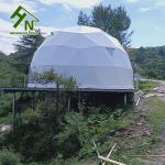 Luxury Galvanized Steel Geodesic Dome Structure Family Camping Tent Fire