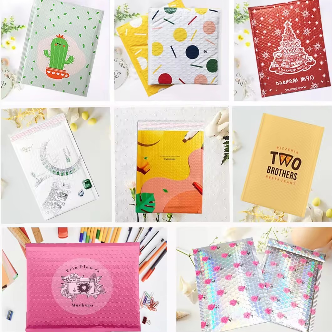 Shock Absorption Custom Poly Mailer Bubble Bags 140GMS~200GMS