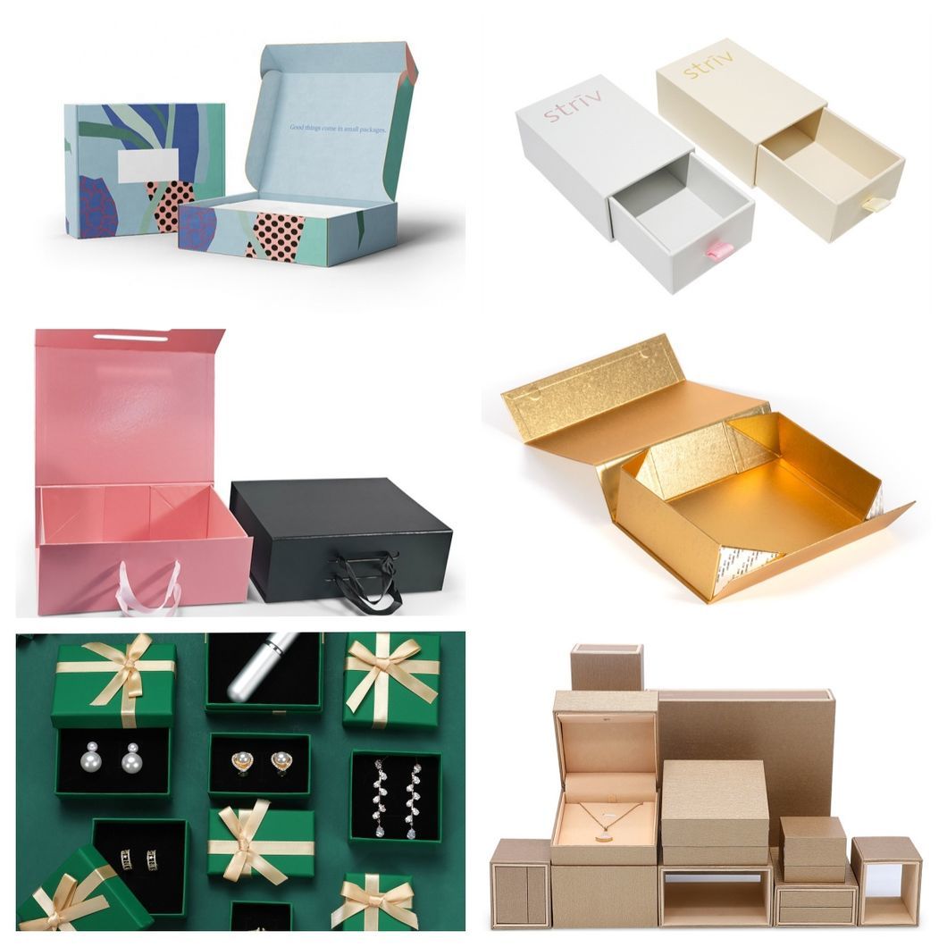 Retail Online Store Packing Rigid Cardboard Paper Corrugated Mailer Box Wholesale Retail Packaging Empty Mailing Folding Carton Boxes for Luxury Clothing Brand
