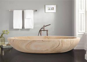 Quality Oval Shaped Durable Natural Stone Bathtub Sandstone Travertine Material wholesale
