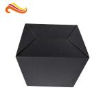 Black Color Cosmetic Packaging Box Single Wall Custom Printed Corrugated
