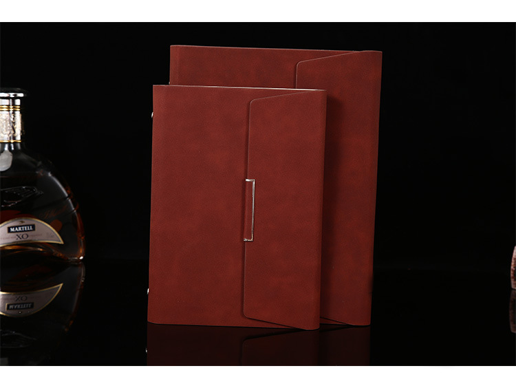 Leather Binder Business Planner With Pen Stationary Set Gift Box Customized Logo