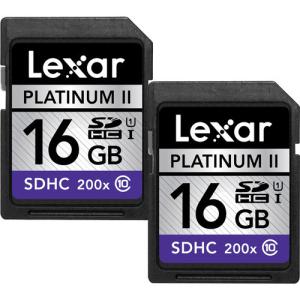 Quality Lexar 16GB SDHC Card Platinum II 200x Class 10 UHS-I (2-Pack) Price $12 wholesale