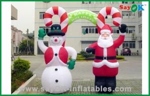 Quality Giant Christmas Inflatable Snowman And Santa Claus , Inflatable Advertising Products wholesale