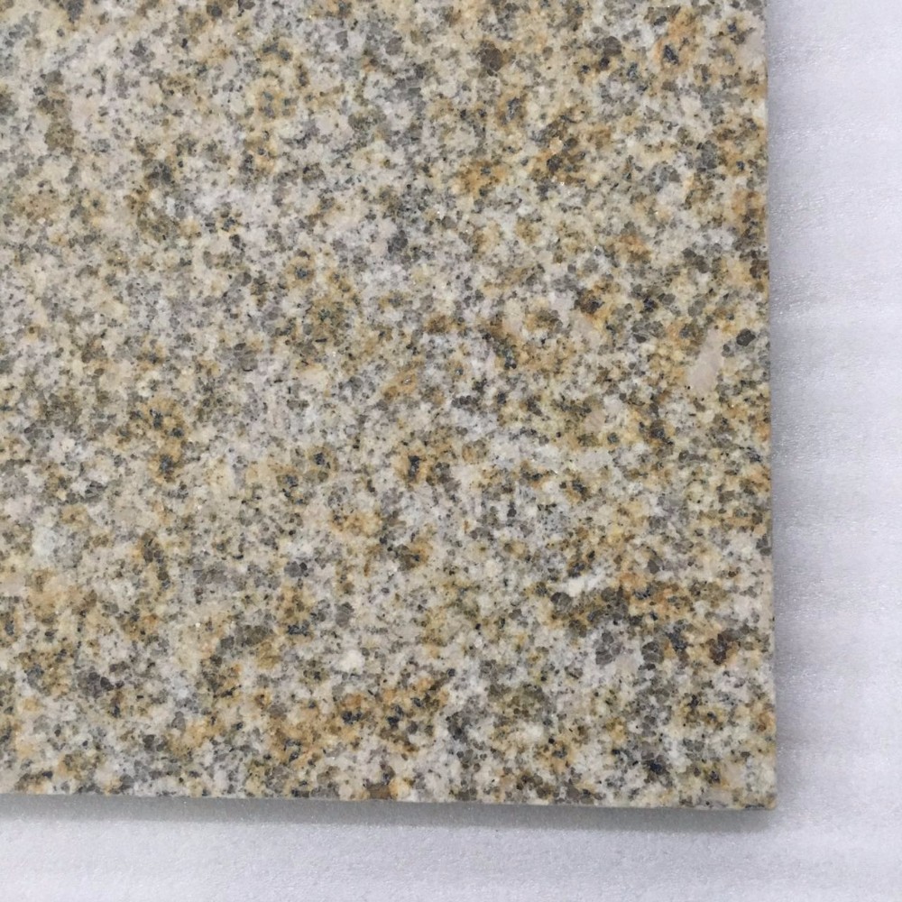 Yellow 100% Natural Granite Tiles For Kitchen Countertop Available Custom