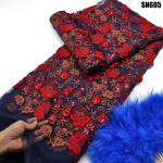 tulle lace with 3d flowers/sequins lace for women dress /wedding party
