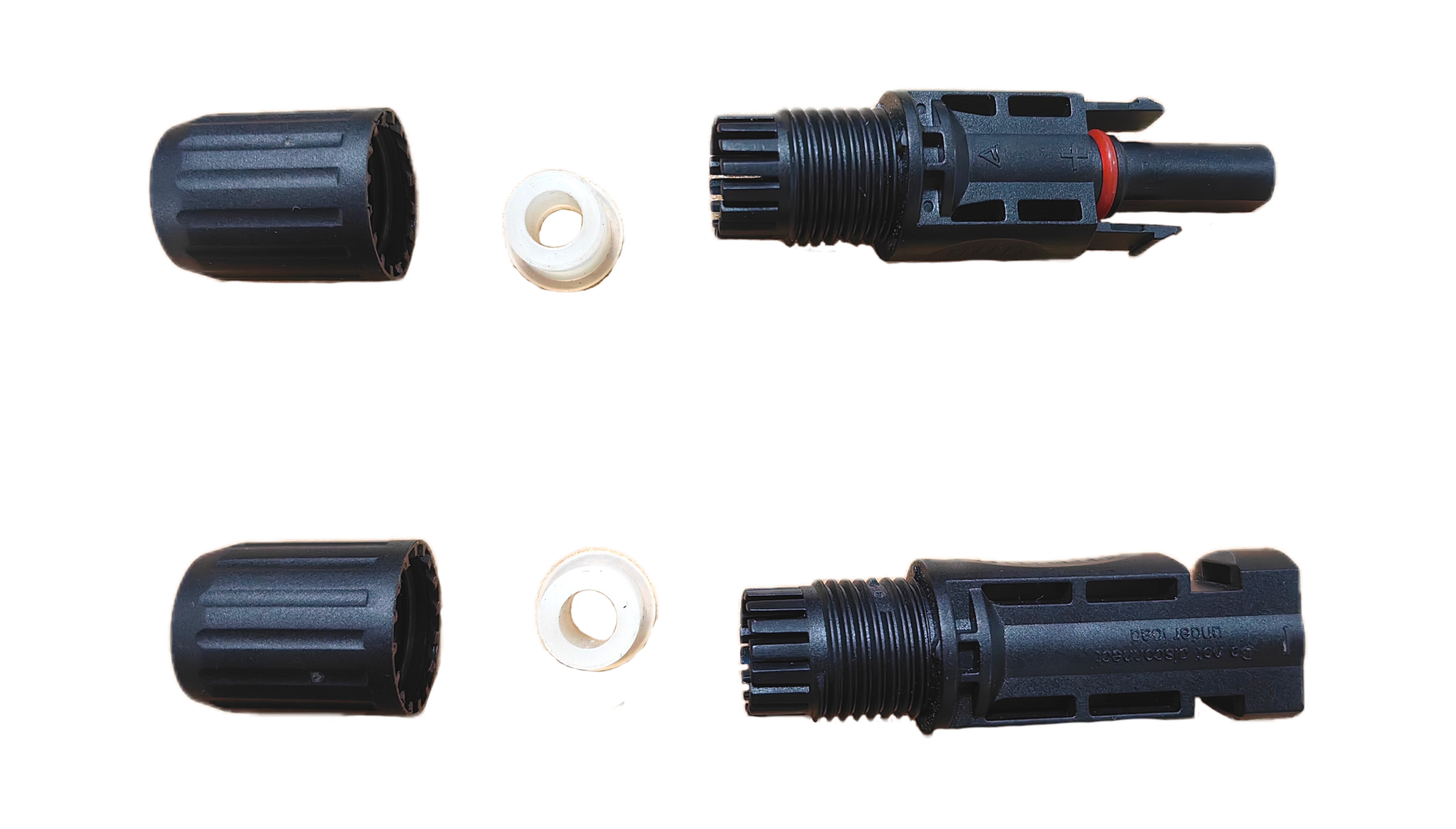 Photovoltaic Pv Solar Connectors TUV UL Certification IP68 Grade Optional Wire Size