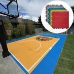 Interlocking Pvc Vinyl Pp Pickleball Half Court Floor Tiles Outdoor Basketball